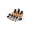 Hot Stone Basaltstein-Set geschliffen 45-teilig Natur-Basaltsteine vulkanischen Ursprungs von Clap Tzu für die Wärmetherapie