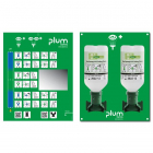 Augenspülstation mit zwei 500-ml-Flaschen Wandstation zur Augenwaschung von Plum
