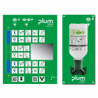 Augenspülstation mit einer 500-ml-Flasche Wandstation von Plum für die Augenwaschung