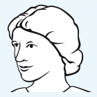 Foliodress cap Comfort Dino OP-Hauben aqua 100 Stück OP-Haube für fülliges und längeres Haar