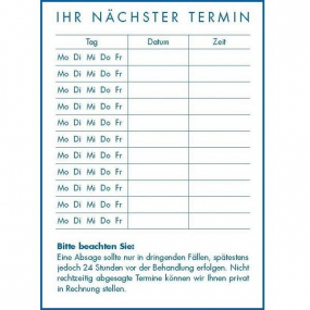 Terminkarten beidseitig 75 x 102 mm weiß 200 Blatt