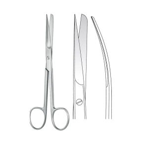 Schere 14,5 cm, gebogen, sp/st