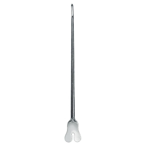 Hohlsonde, gebogen 16cm