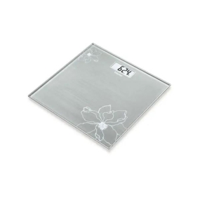 Glaswaage GS 10 grau Blume Glitzer