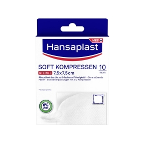 Hansaplast Sterile Soft Kompresse 7,5 cm x 7,5 cm 5 x 2 St.