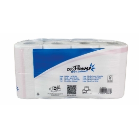 Tissue-Toilettenpapier hochweiß 3-lagig 250 Blatt 64 Rollen