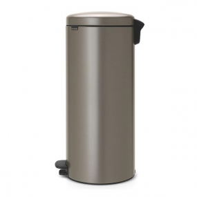 Abfalleimer weiß mit Zinkeinsatz 30 Liter