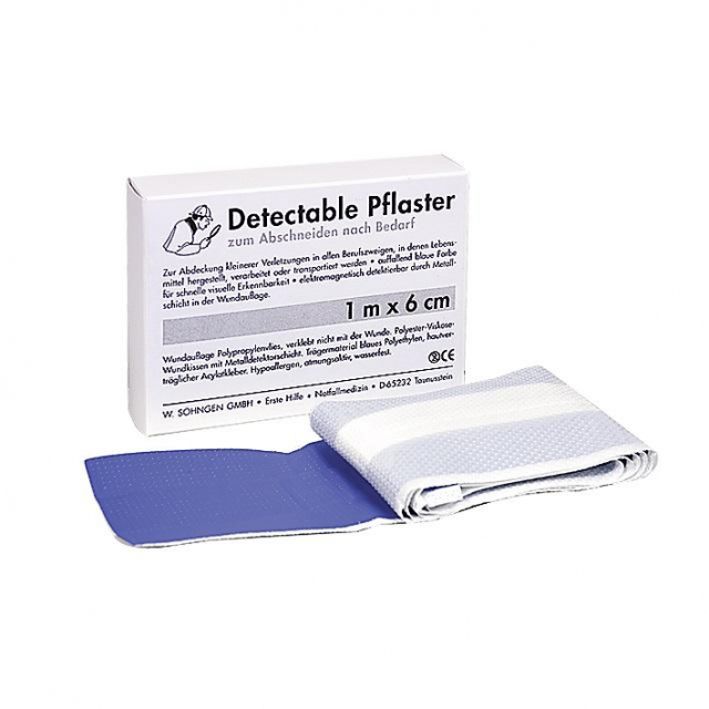 Pflasterverband detectable blau detectable Pflaster