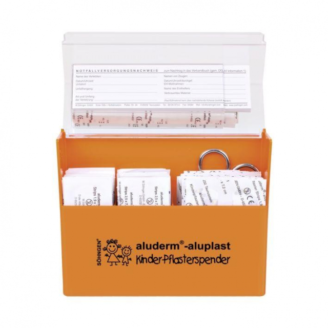 aluderm-aluplast Pflasterspender Kinder 115 Pflaster+Schere Kinderpflaster