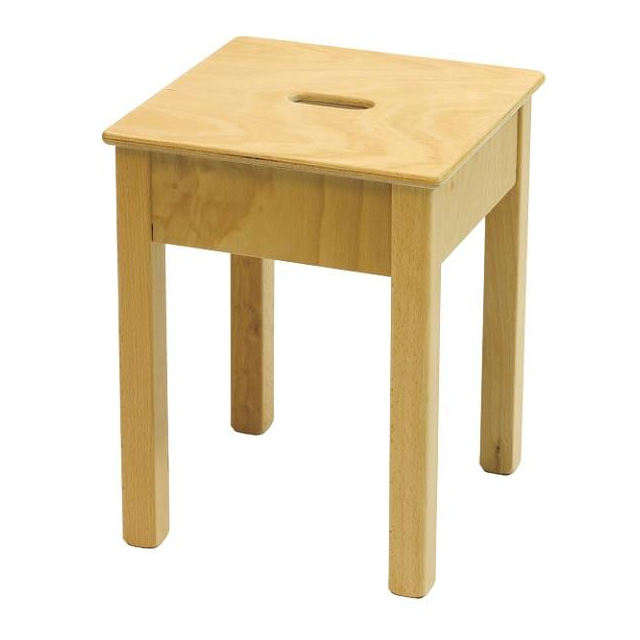 Holzhocker Buchenholz massiv 35 x 35 cm Hocker