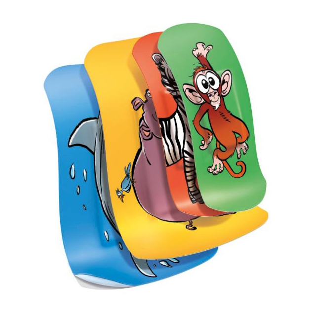 Leukoplast Kids Pflaster 4 3,8 x 6,3 cm und 8 1,9 x 5,6 cm Fixierpflaster