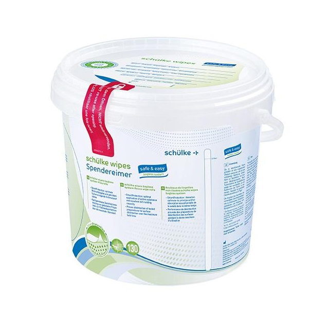 schülke wipes safe & easy bagless 6 Eimer á 130 Tücher Einmal-Feuchttuchspendersystem