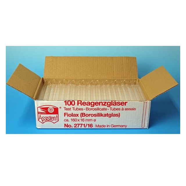 Reagenzgläser Fiolax gebördelter Rand Reagenzgläser aus Borosilikatglas von Karl Hecht