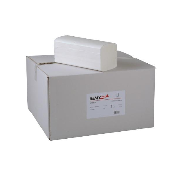 Falthandtücher 2-lagig 24 x 21 cm hochweiß 3200 Blatt Papierhandtücher mit Z-Faltung
