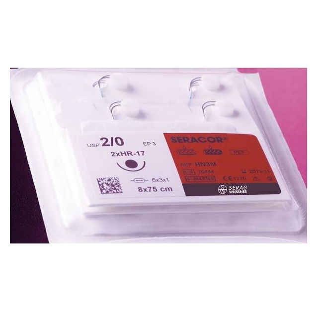 SERACOR Nahtmaterial HRT-26+HRT-26 Fäden für die Wundversorgung von Serag-Wiessner