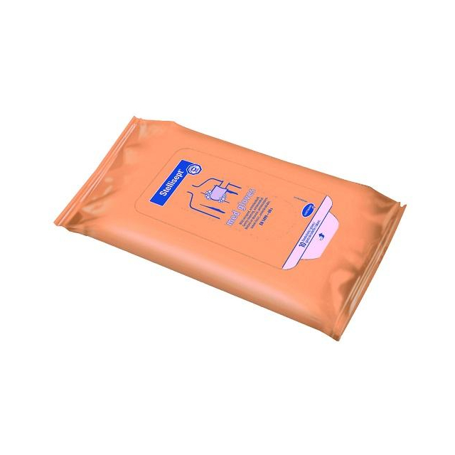 Stellisept med gloves Waschhandschuhe Flow-Pack Gebrauchsfertige Waschhandschuhe zur antimikrobiellen Körperwaschung