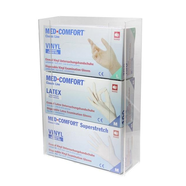 Handschuhboxenhalter 3-fach Handschuh-Boxenhalter aus Acryl