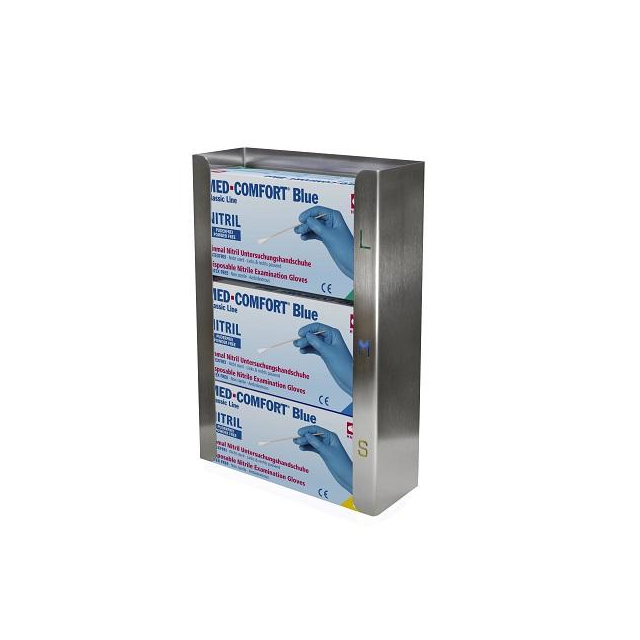 Handschuhboxenhalter Edelstahl für 3 Boxen Handschuh-Boxenhalter aus Metall