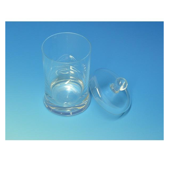 Glaszylinder mit Überfall-Glasdeckel Laborzylinder von Karl Hecht in verschiedenen Ausführungen