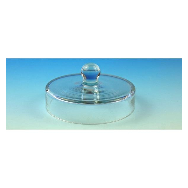Glas-Überfalldeckel für Zylinder mit Griff Deckel für Laborzylinder von Karl Hecht in verschiedenen Ausführungen