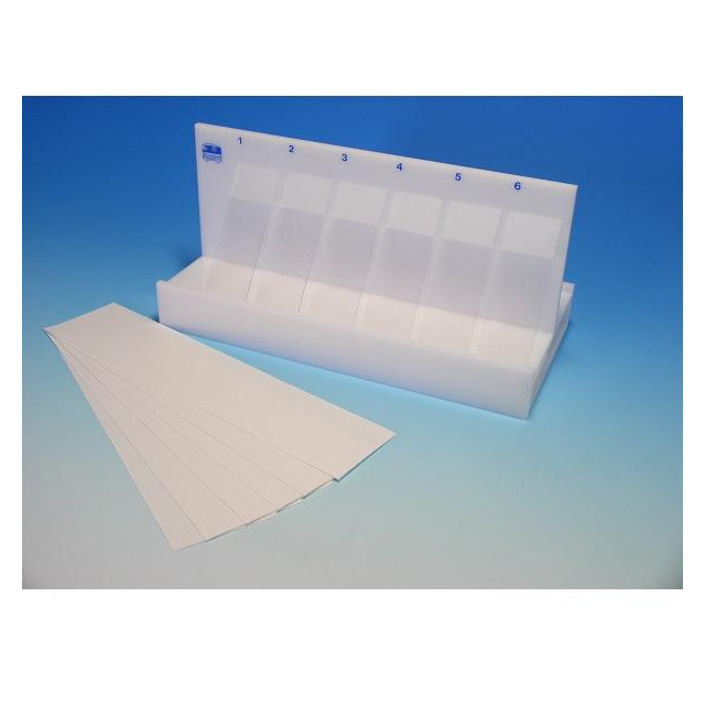 Trockenständer aus Plexiglas für 12 Objektträger Höhe 105 mm Gestell für das Trocknen von Objektträgern von Karl Hecht