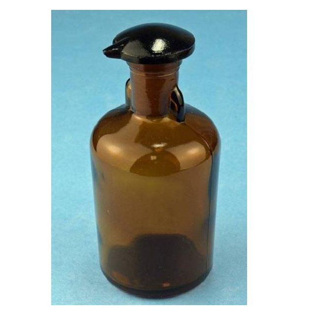 Tropfflaschen 100ml flacher Stopfen Braunglas