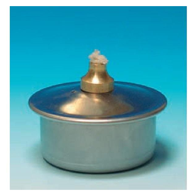 Spirituslampe aus Edelstahl mit Docht 60 ml Laborlampe von Karl Hecht