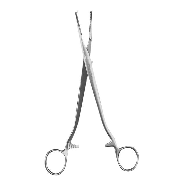 Klemme nach Mikulicz gebogen 20,5 cm chirurgisches Instrument