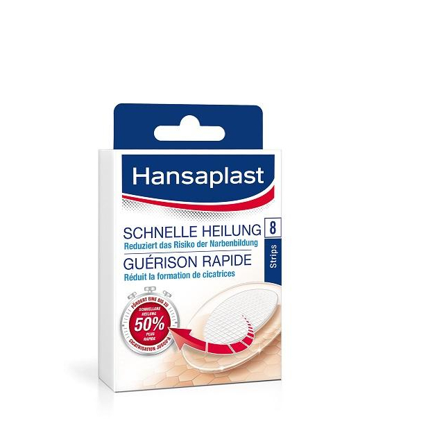 Hansaplast Schnelle Heilung 8 Strips Regenerationspflaster für neue und alte Narben