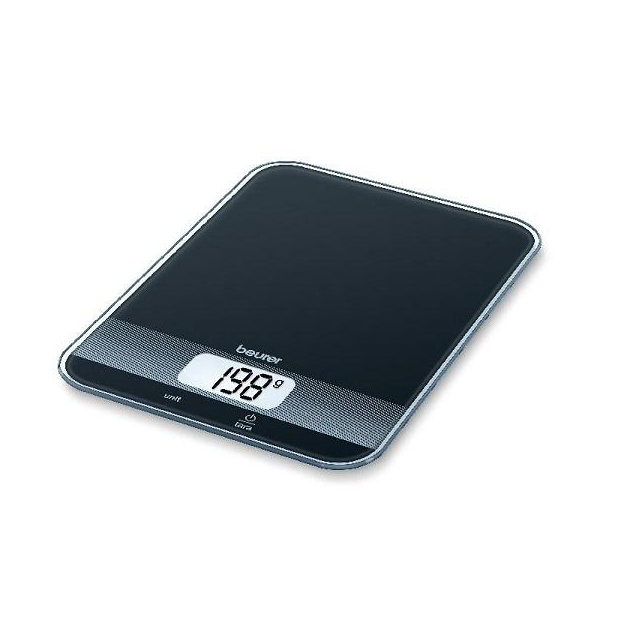 Küchenwaage KS 19 black bis 5 kg aus Sicherheitsglas