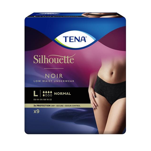 Silhouettte Plus Noir Inkontinenzslip