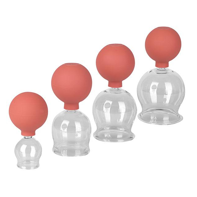 Schröpfgläser aus Glas mit Gummiball unsteril Schröpfgläser