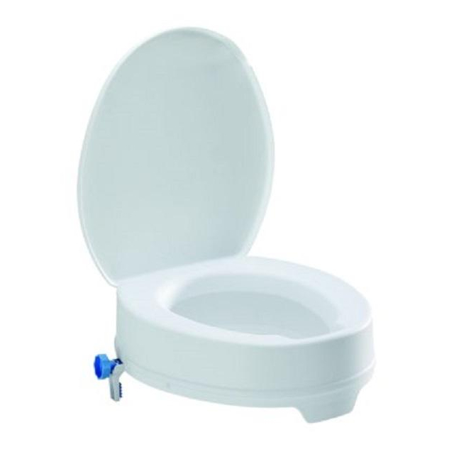 Toilettensitzerhöhung TSE-Easy 10 mit Deckel WC-Hilfsmittel von Bischoff & Bischoff