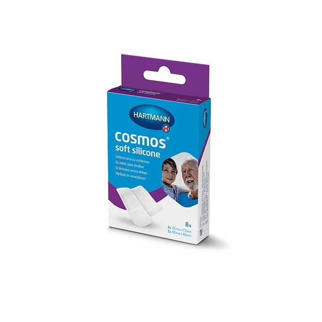 Cosmos® soft silicone 2 Größen 8 Stück Wundpflaster