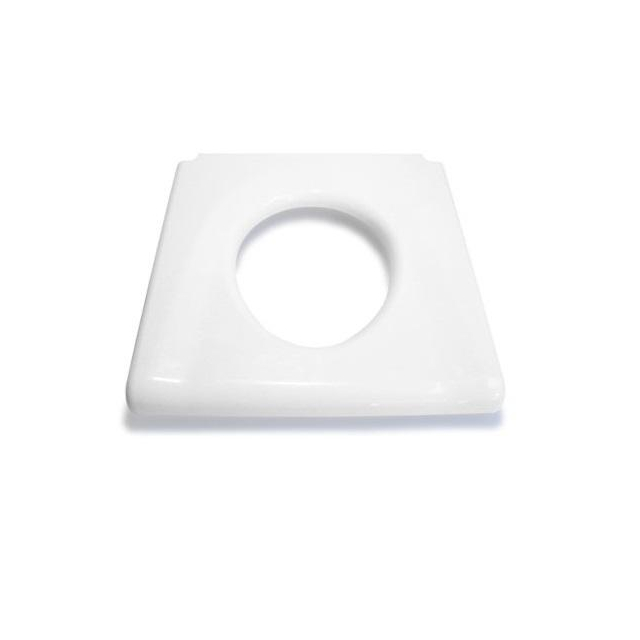 Sitzbrille Kunststoff weiß für Toilettenstuhl TSU
