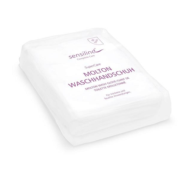sensilind® SuperCare Molton Waschhandschuh 50 Stück