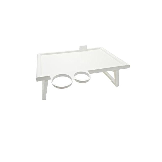 Bett-Serviertisch Kunststoff 53 x 32 x 20 cm weiß