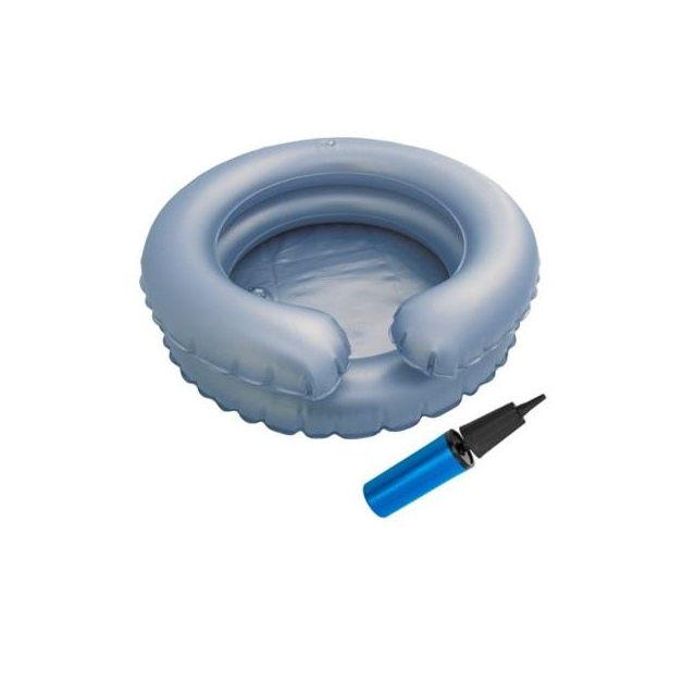 Haarwaschwanne mit Kopfmulde 2-reihig rund mit Pumpe
