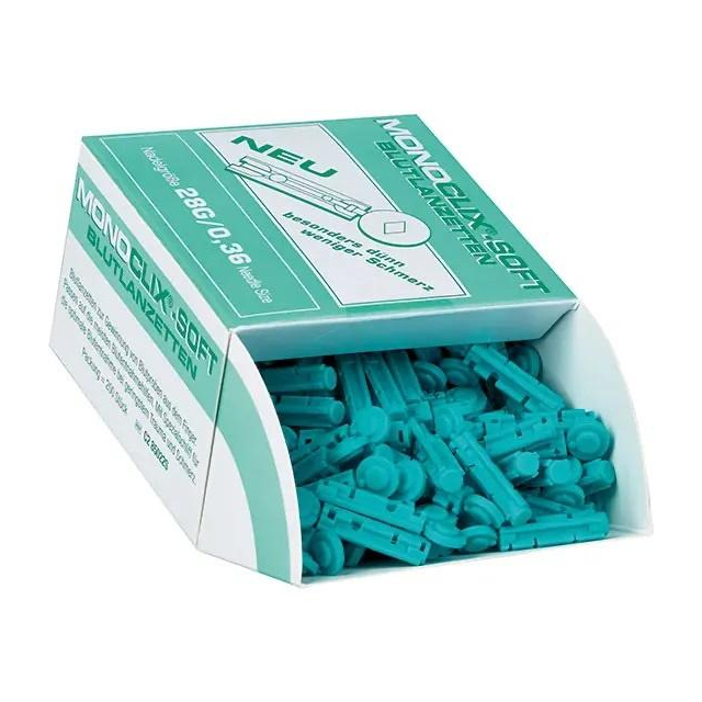 Monoclix Soft-Blutlanzetten 200 Stück Einstichinstrument zur Blutentnahme