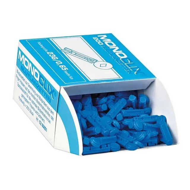 Monoclix Universal-Blutlanzetten 200 Stück Einstichinstrument zur Blutentnahme