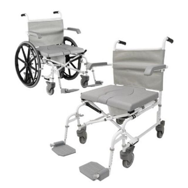 Dusch- und Toilettenrollstuhl DuoMotion XL 24" Räder
