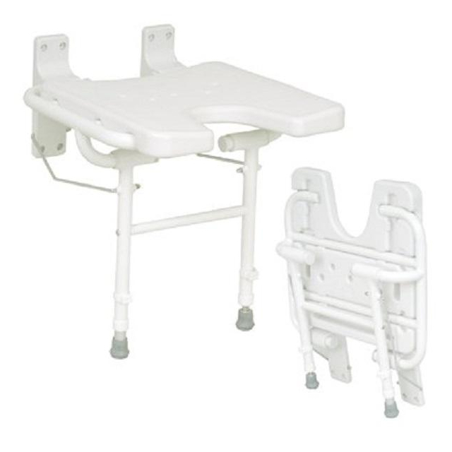 Duschklappsitz DKS 130 mit Ausschnitt weiß