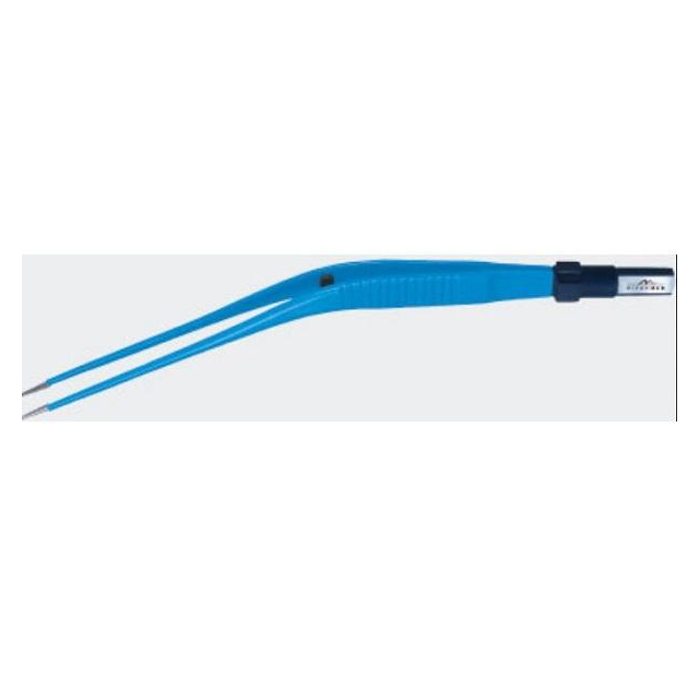 Bipolare Pinzette 17 cm gebogen stumpf 1,0 mm