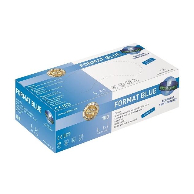 Format Blue Nitrilhandschuhe puderfrei