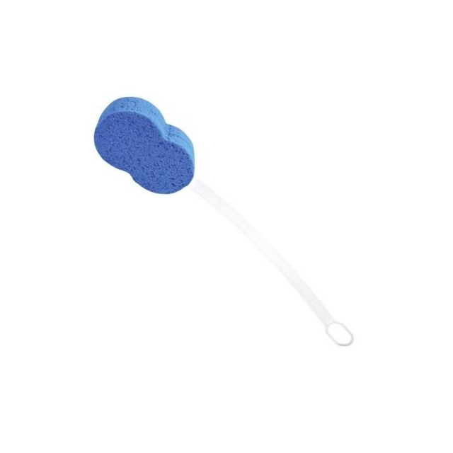 Rückenschwamm mit Griff 56 cm weiß/blau