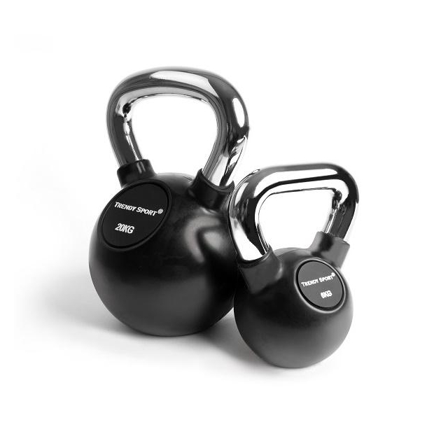 KETTLEBELL m. Chromhantel/Chromgriff schwarz