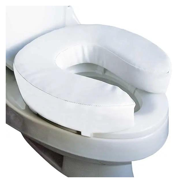 Toiletten-Polsteraufsatz Vinyl weiß 40 x 37,5 x 10 cm Toilettensitzerhöhung