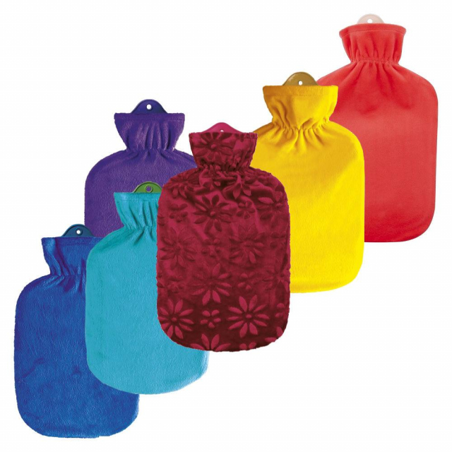 Flauschbezug mit Wärmflasche