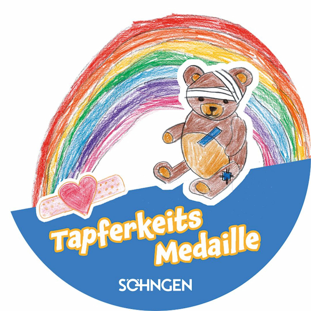 Stickerbogen mit 12 Tapferkeits-Medaillen