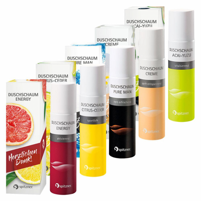 Duschschaumset in der Geschenkverpackung 120 x 37 mm